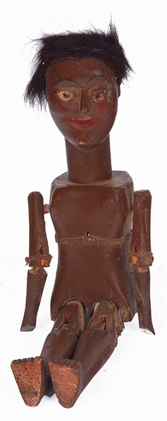 (ART.) FOLK ART. Black puppet dancer.